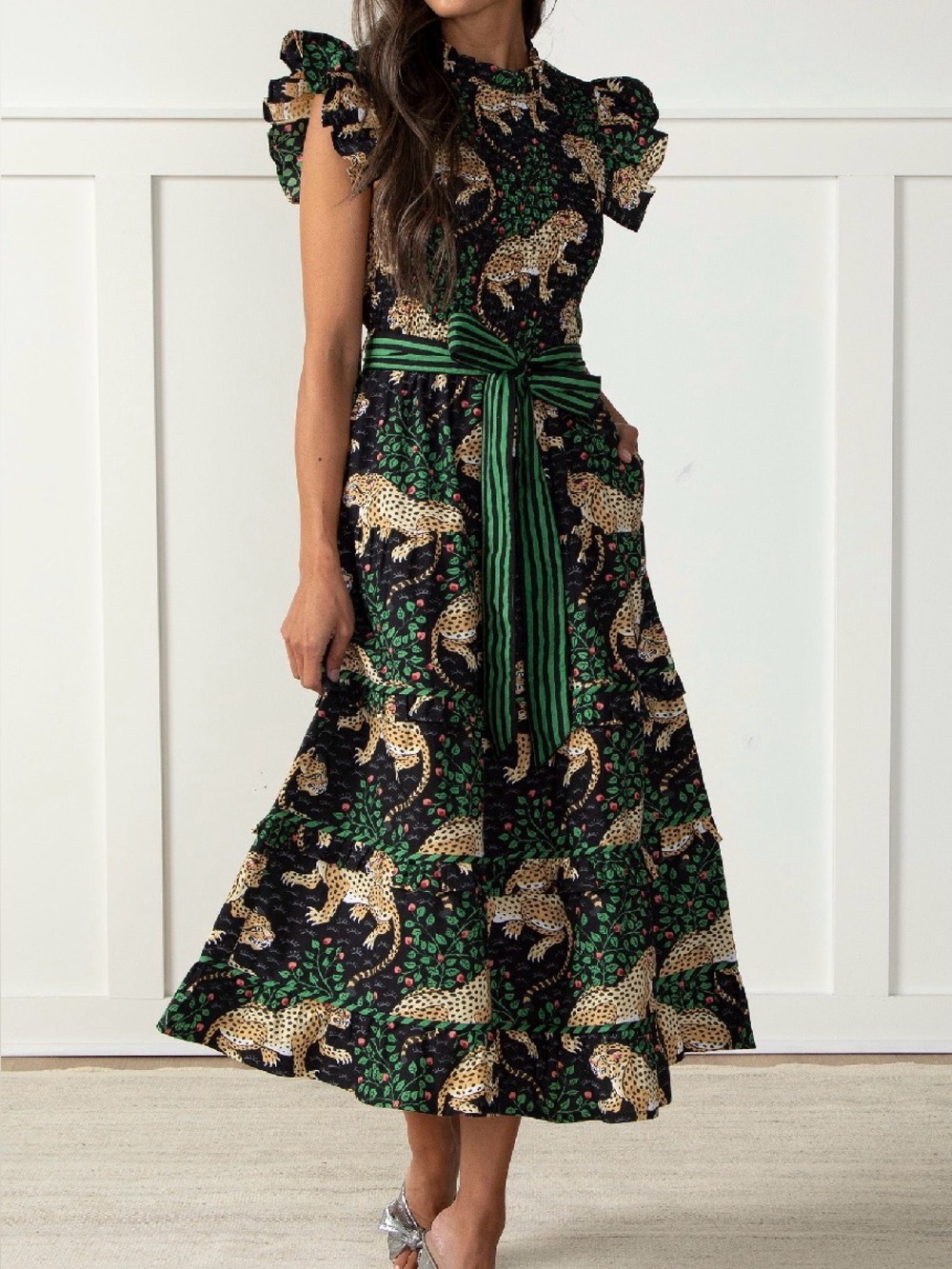 Printfresh Black Ready to Ruffle Dress - Leopard Print - Picture 6 of 11